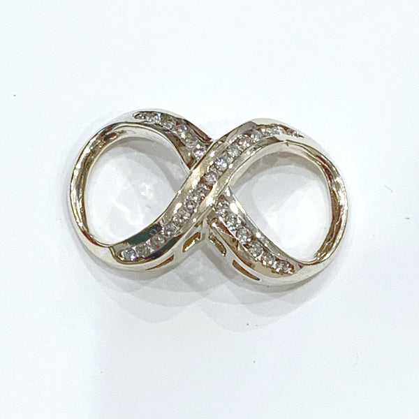 Estate Collection Enhancer - Infinity Shape 14K Yellow Gold W/Diamonds