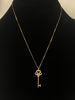 Pave Diamond & 14K Yellow Gold Key Pendant Necklace