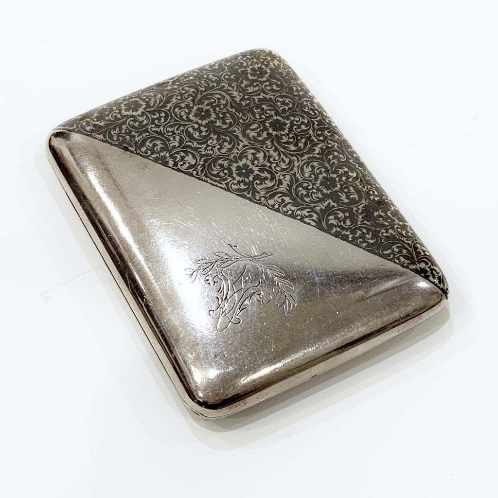 Imperial Russian Niello Silver Cigarillo Case (Moscow, 1873).