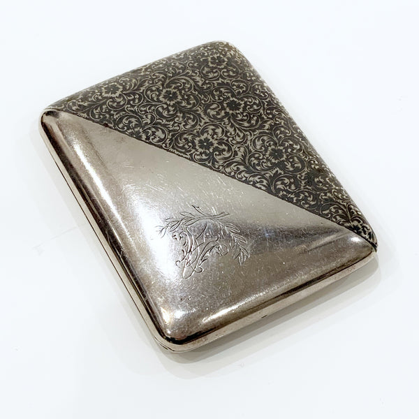 Estate Collection Silver - Cigarette Case Antique Russian Niello