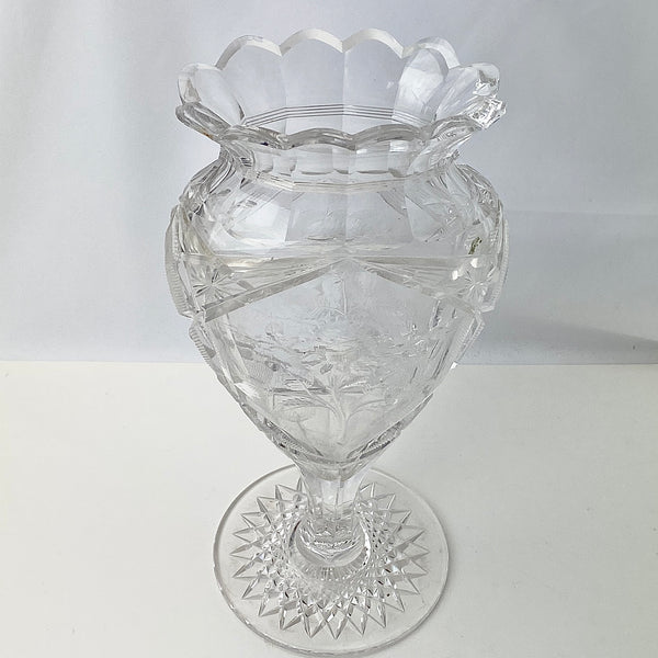 Estate Collection Antique Very Fine American Brilliant Period Cut Glass Vase