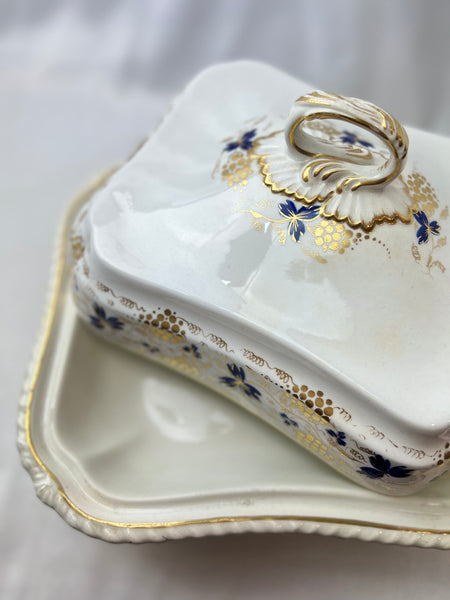 Estate Collection Gold & Blue Trim Casserole Dishes