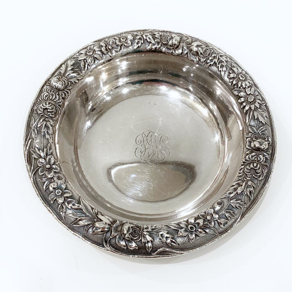 Estate Collection Sterling - Bowl Silver Repousse, S Kirk and Sons