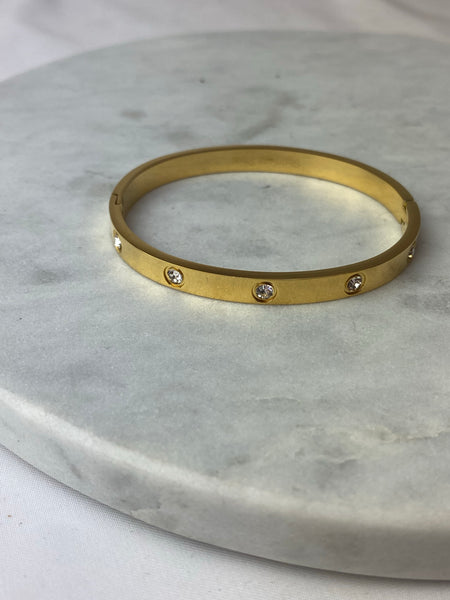 Bracelet - Bangle w/CZ's