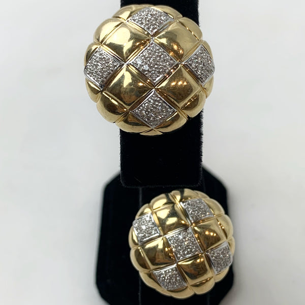 Estate Collection - Gold and Diamonds Earrings