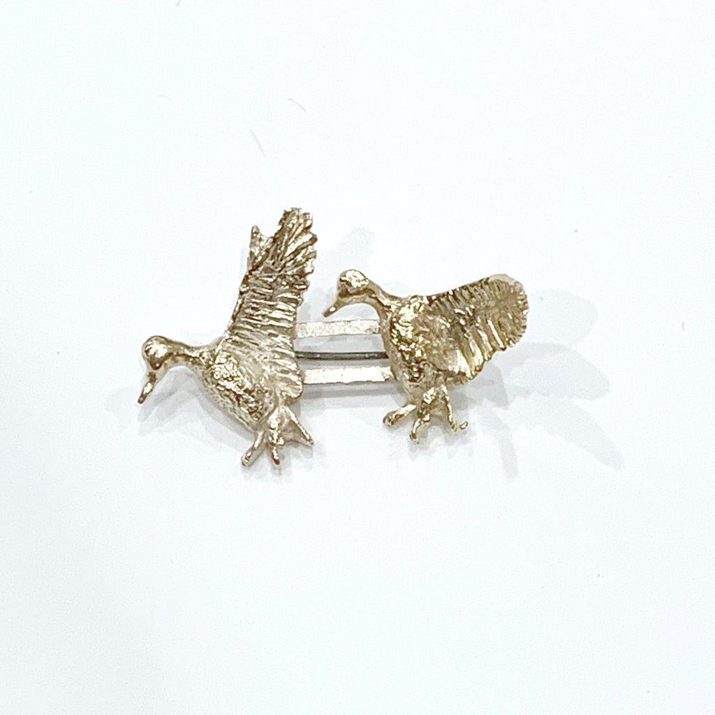 Estate Collection Brooch - 14K Yellow Gold Flying Ducks