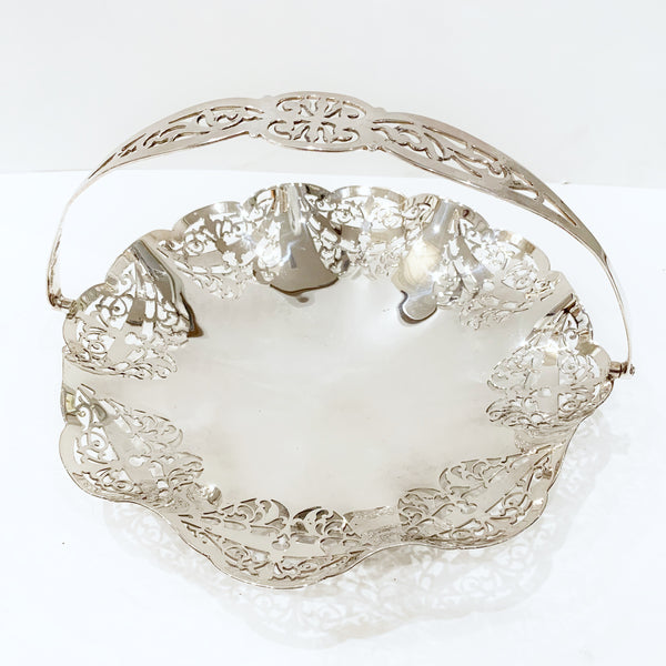 Estate Collection Silver Plate - Basket Round Pierced