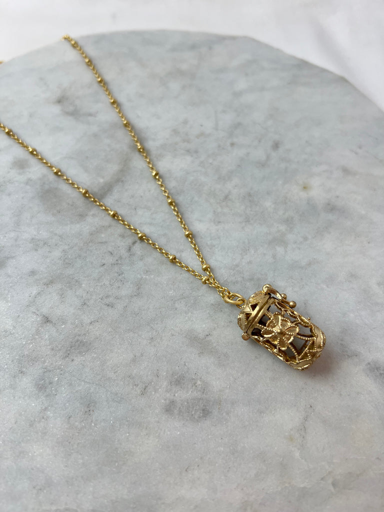 Necklace - Vintage Lavalier Barrel Necklace
