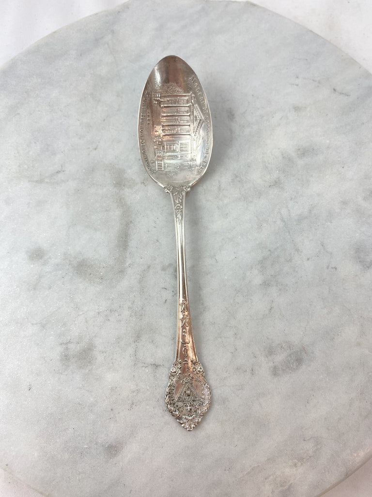 Estate Collection Sterling Spoon "Modern Maccabee Temple"