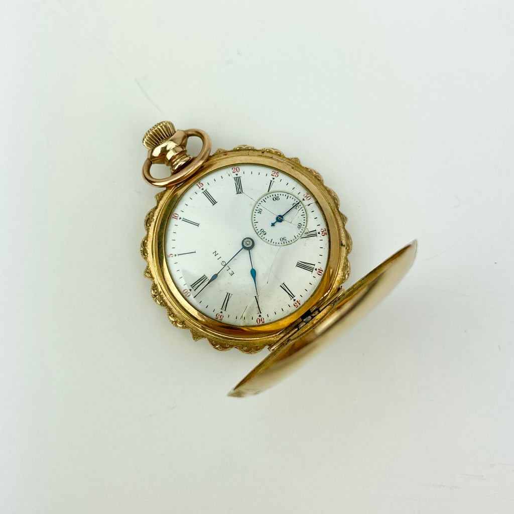 Estate Collection Pocket Watch - Elgin Engraved Gold