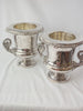 Estate Collection Pair of Antique English Silver Plate Champagne Coolers