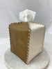 Handmade All Leather Tissue Box Cover - Several Colors