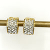 Wide Pave Huggie Hoops