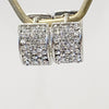 Wide Pave Huggie Hoops