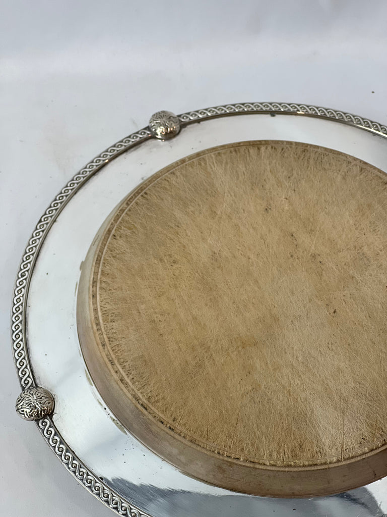 Estate Collection - Antique Arts and Crafts Sheffield Silver Plate Round Board