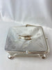 Estate Collection Silverplate - Silver Topped Glass Dish w/Holder