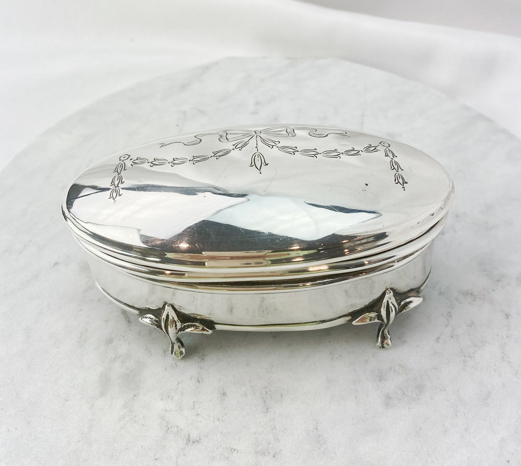 Estate Collection Silver Plate - Round Lidded Box