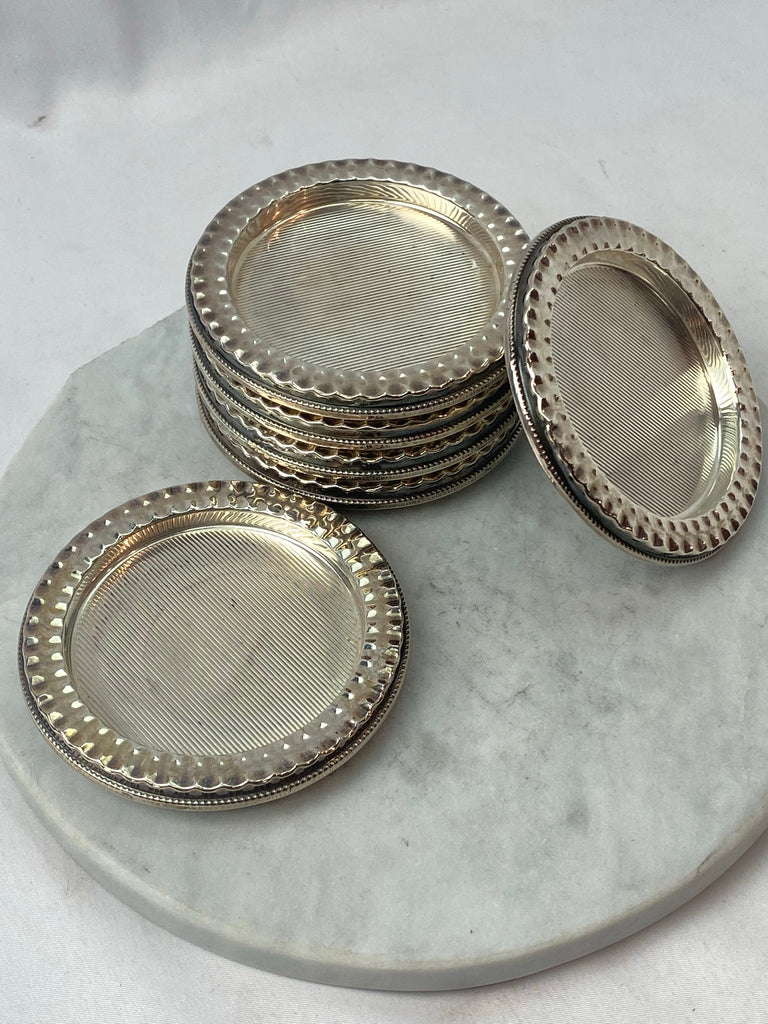 Estate Collection Vintage Sterling Silver Coasters
