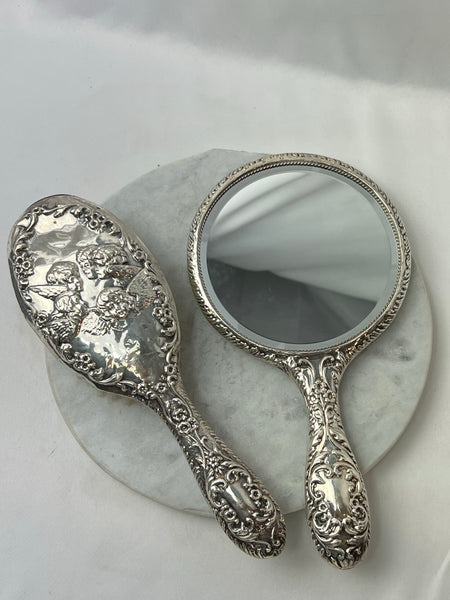 Estate Collection Silver Victorian Vanity Set