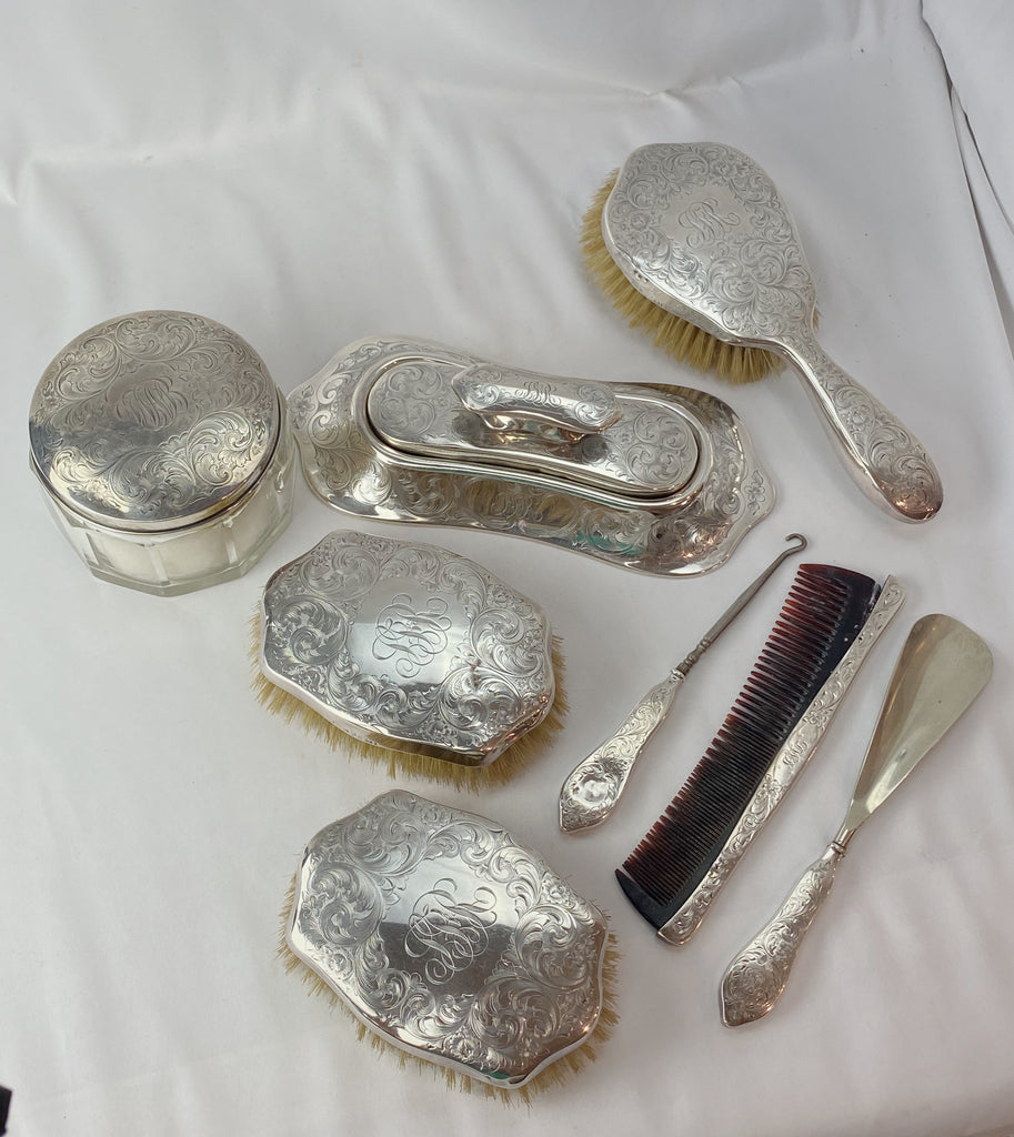 Estate Collection Sterling Vanity Set