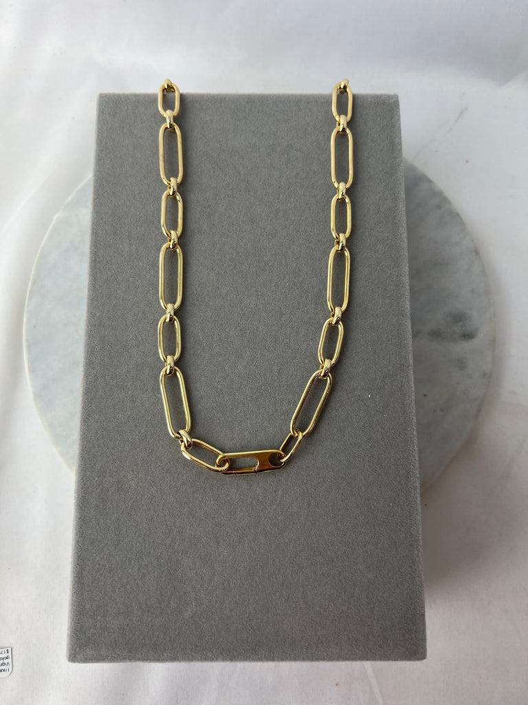 Necklace - Vermeil Matteo Oval Italian Hollow Chain