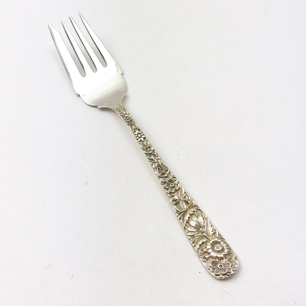 Estate Collection Sterling - Fork Salad Repousse by Kirk Steiff