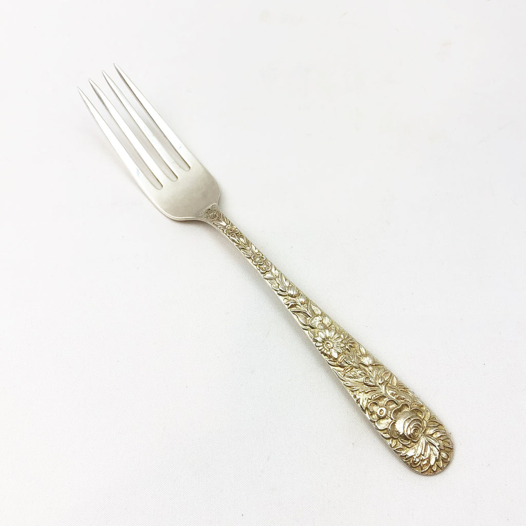 Estate Collection Silver - Fork 7 1/4" Repousse by Kirk Steiff