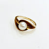 Estate Collection Ring - 10K Yellow Gold Single Cultured Pearl