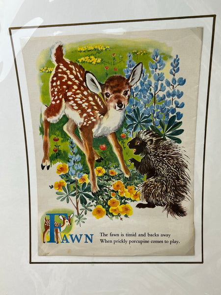 Vintage Fawn Print 1949