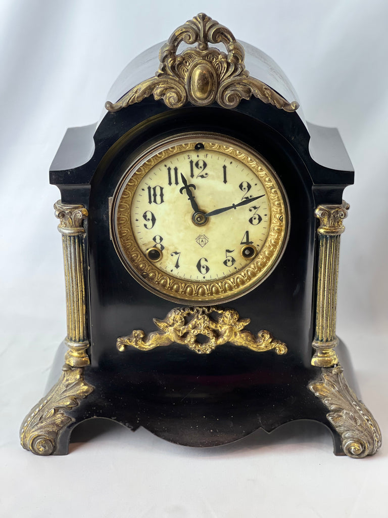 Estate Collection - Ansonia Iron Mantle Clock – Chapel Farm Collection