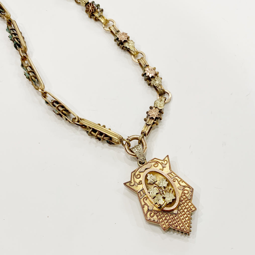 Victorian Ornate Locket and Chain