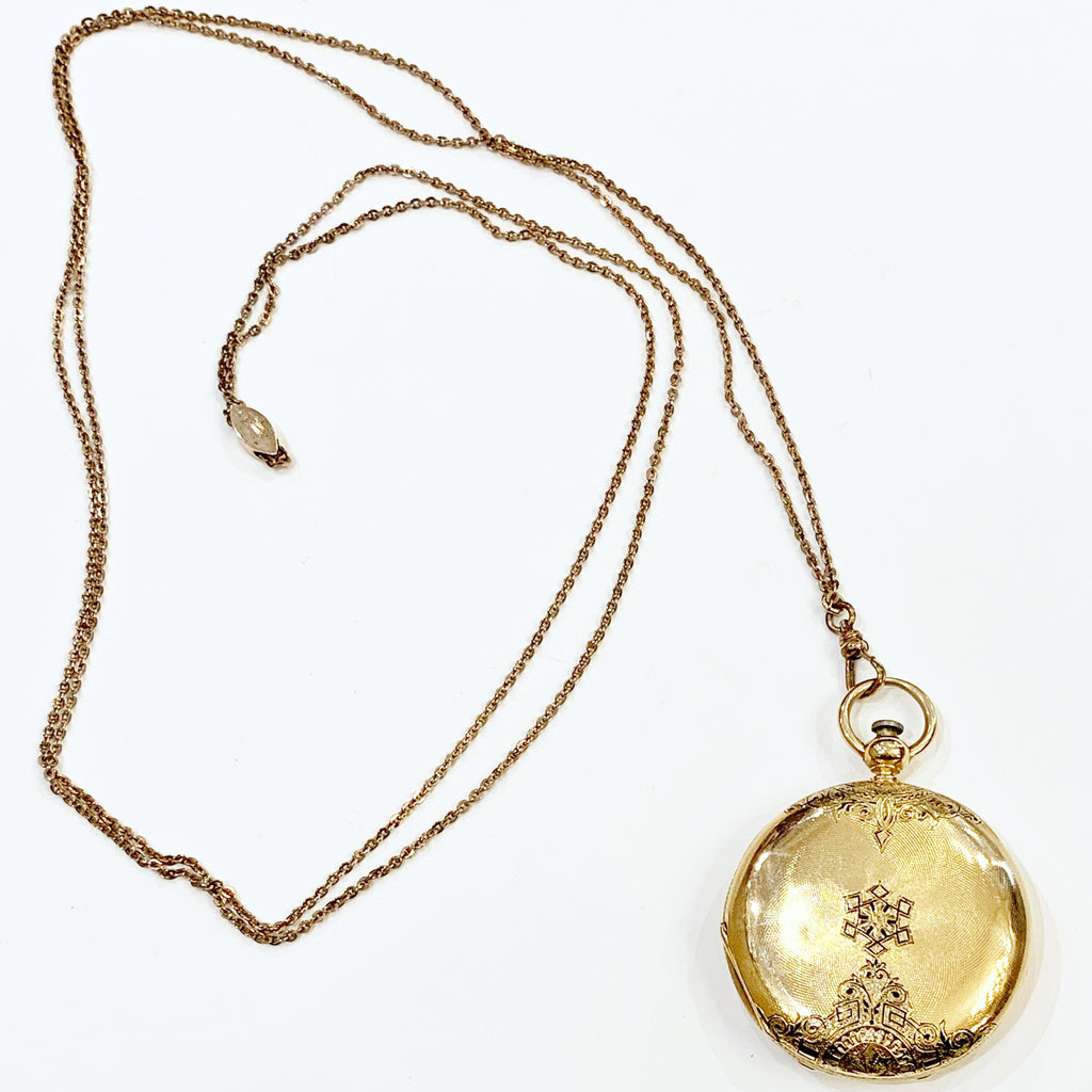 Estate Collection Pocket Watch - Antique 18K Gold(shown w/optional chain)