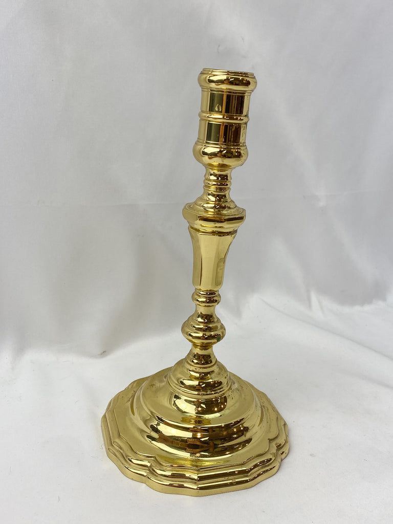 Estate Collection Smithsonian Pattern Brass Candlestick