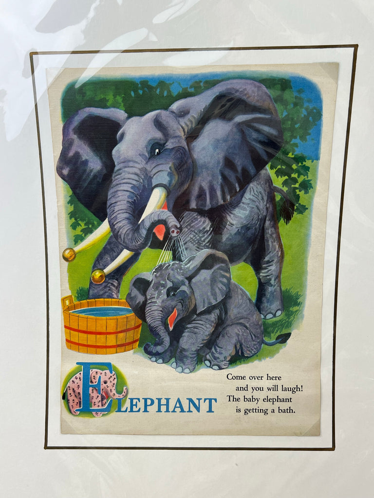 Vintage Elephant Print