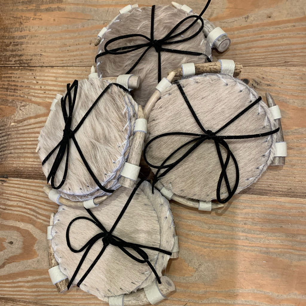 Handmade Leather & Hide Coasters