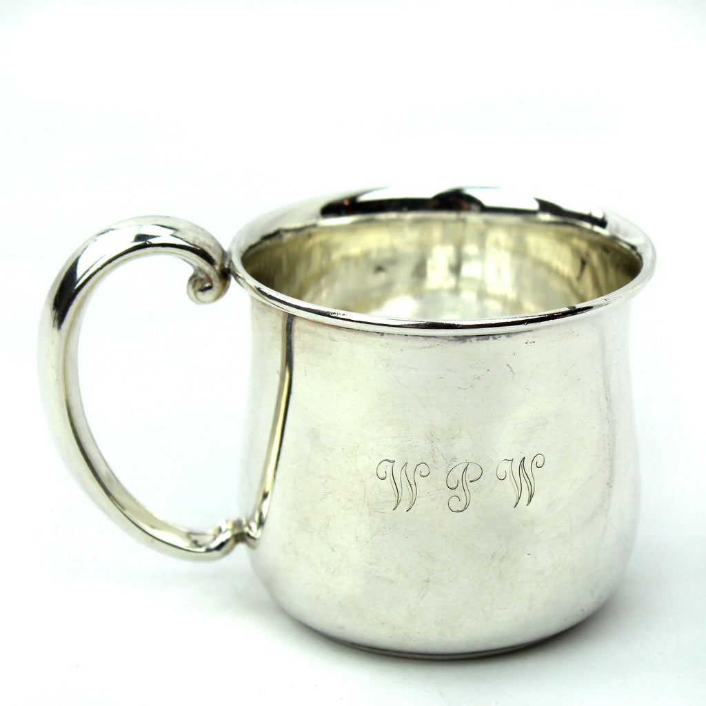Estate Collection Sterling - Mug Baby with Flared Rim & Mono "WPW"