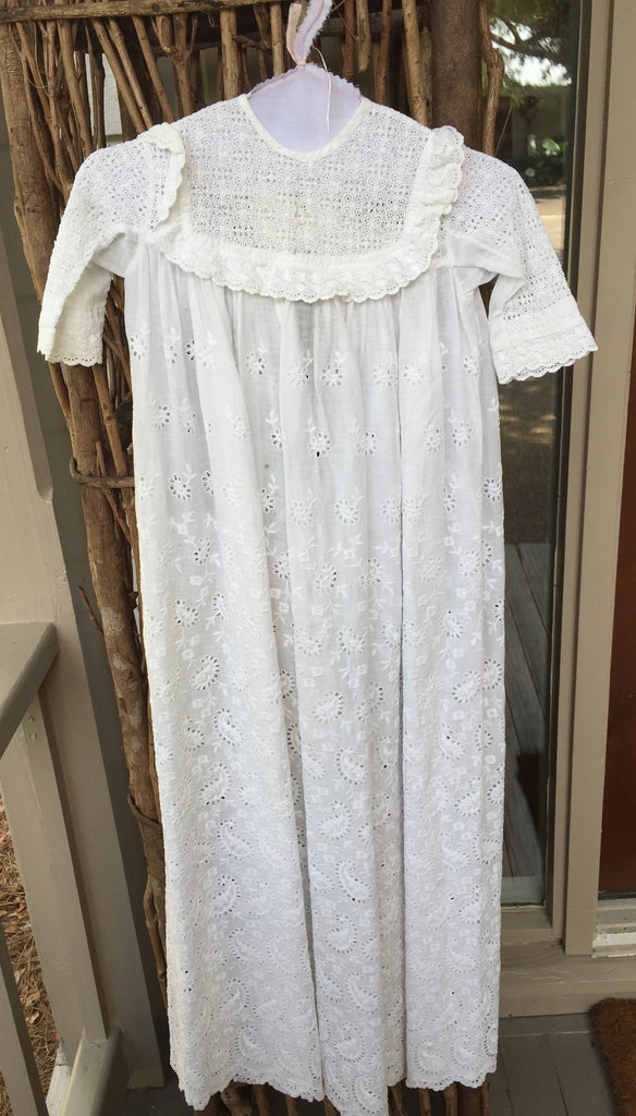 Estate Collection Christening Gown - Vintage Pure White